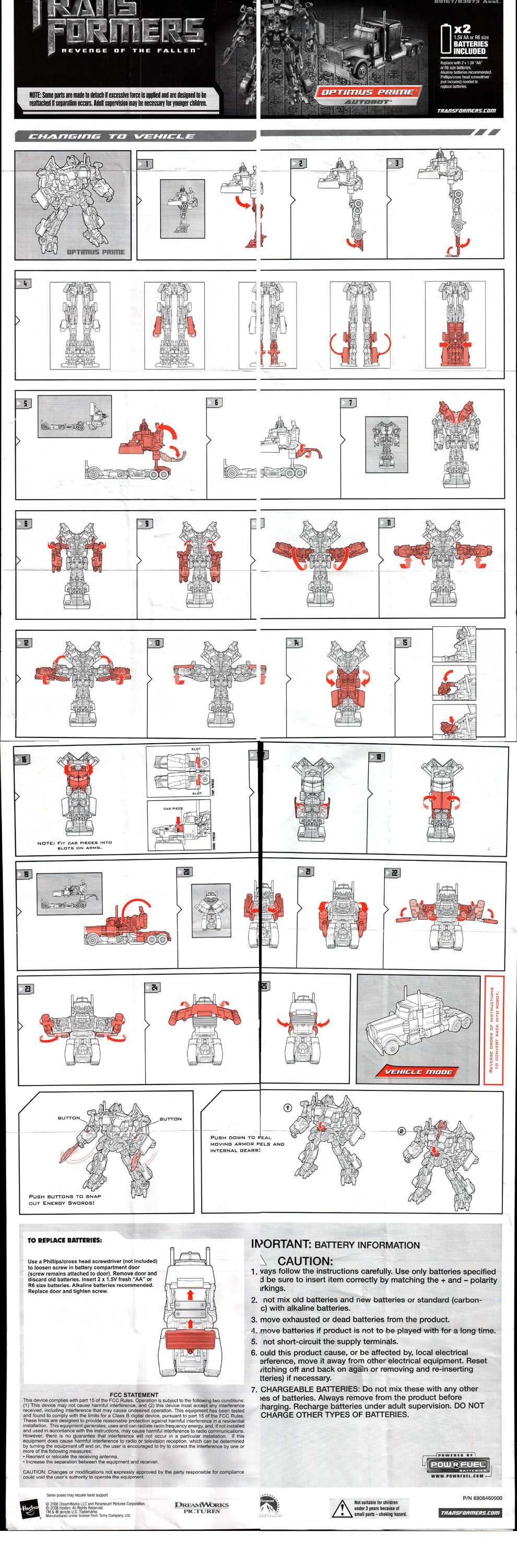 optimus prime hasbro toy instructions